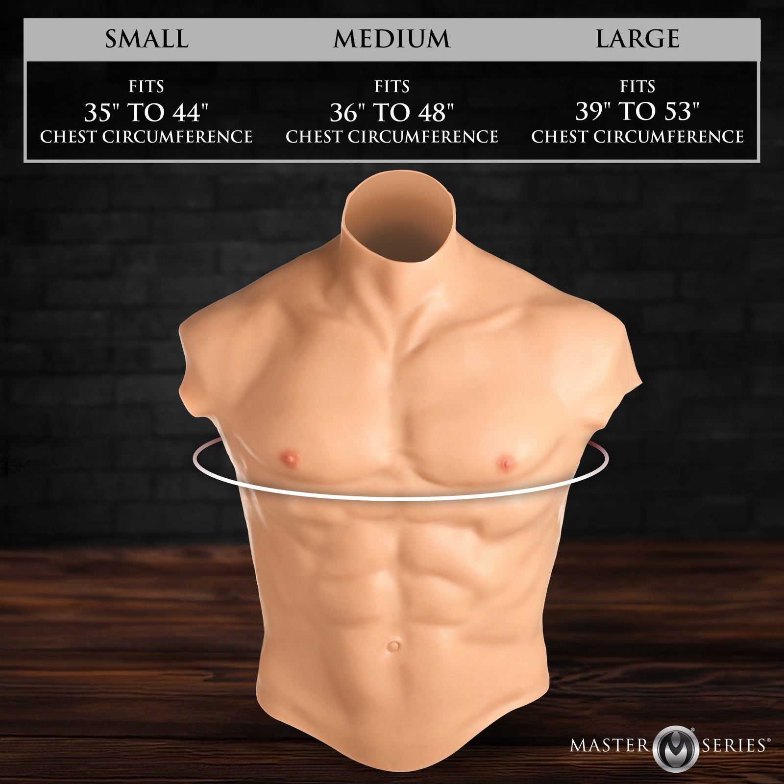 Ripped Silicone Male Chest - Small