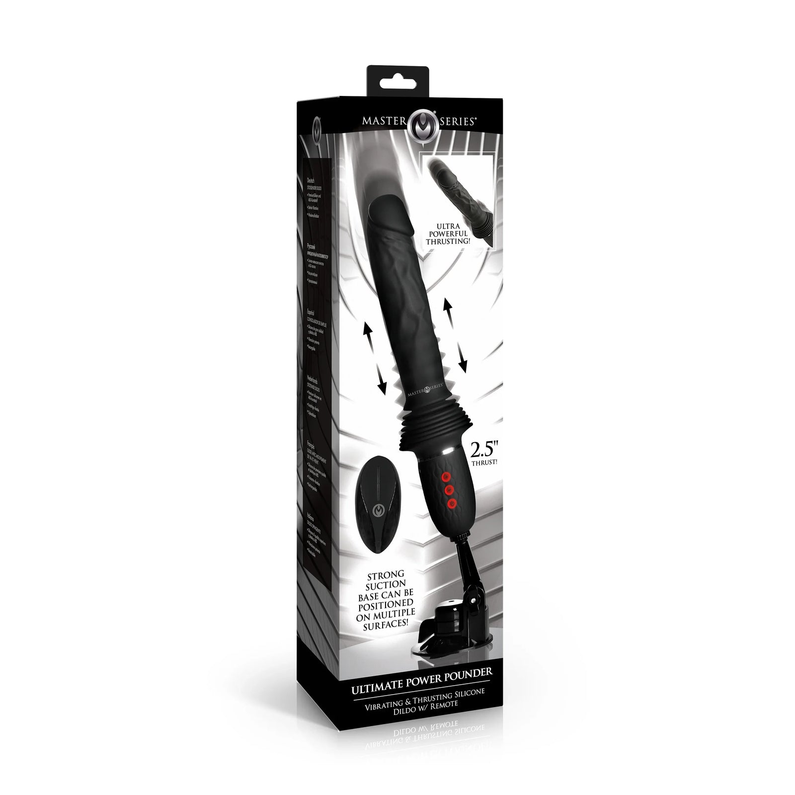 Ultimate Power Pounder Vibrating & Thrusting Silicone Dildo w/ Remote