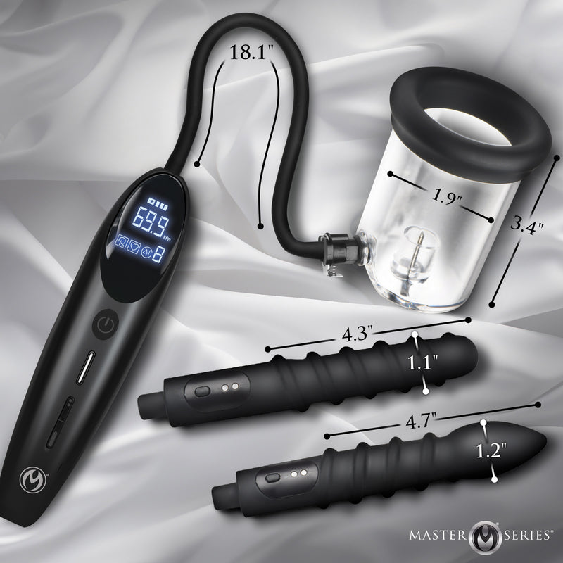 Rosebud Driller Deluxe Set Vibrating Silicone Rosebud Pump