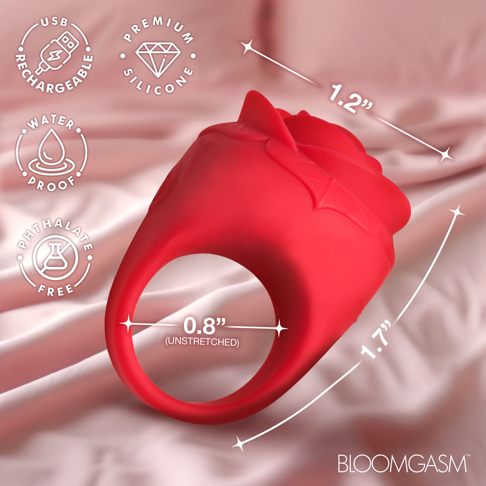 Rose Ring Discreet Finger Vibrator