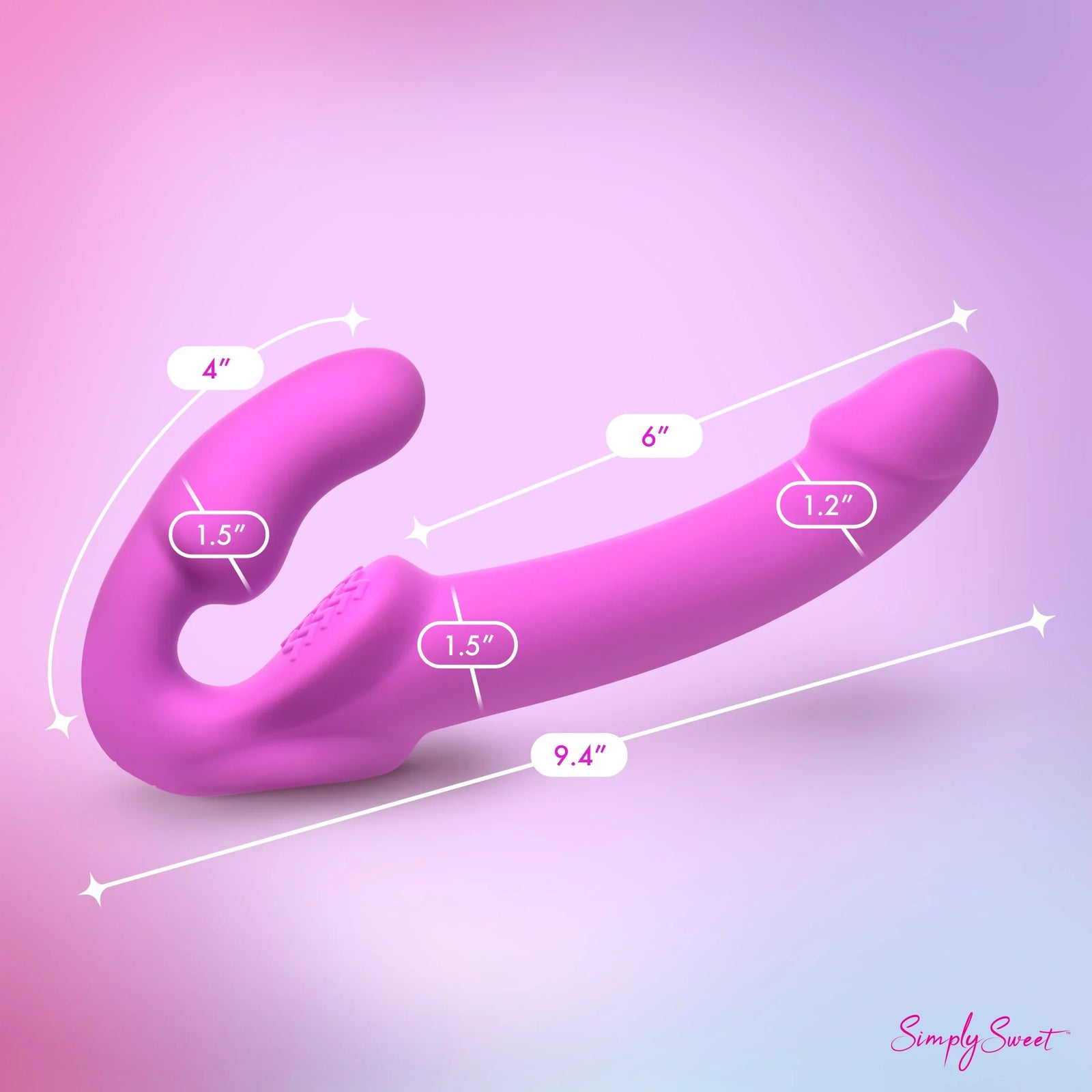 Candy Crush - Purple Vibrating Strapless Strap-On w/ Remote