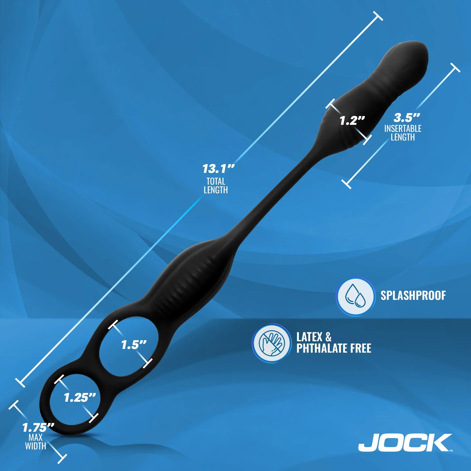 Hyper Thrusting and Vibrating Anal Plug with C-Ring