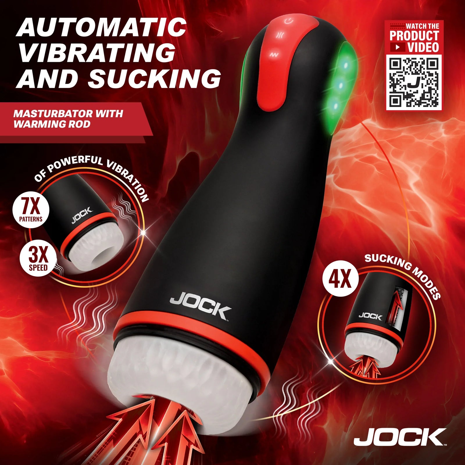Blaze Vibrating, Sucking, and Warming Masturbator