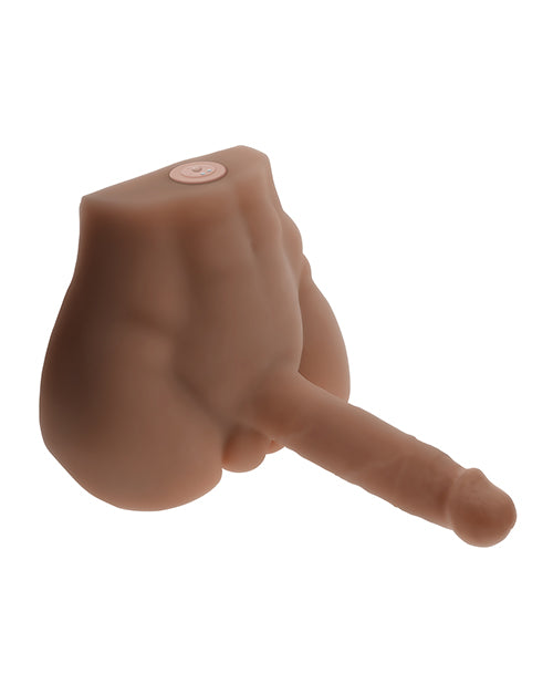 NO ETA Evolved Easy Rider Thrusting & Vibrating Life-Like Dildo - Dark