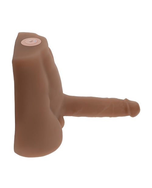 NO ETA Evolved Easy Rider Thrusting & Vibrating Life-Like Dildo - Dark