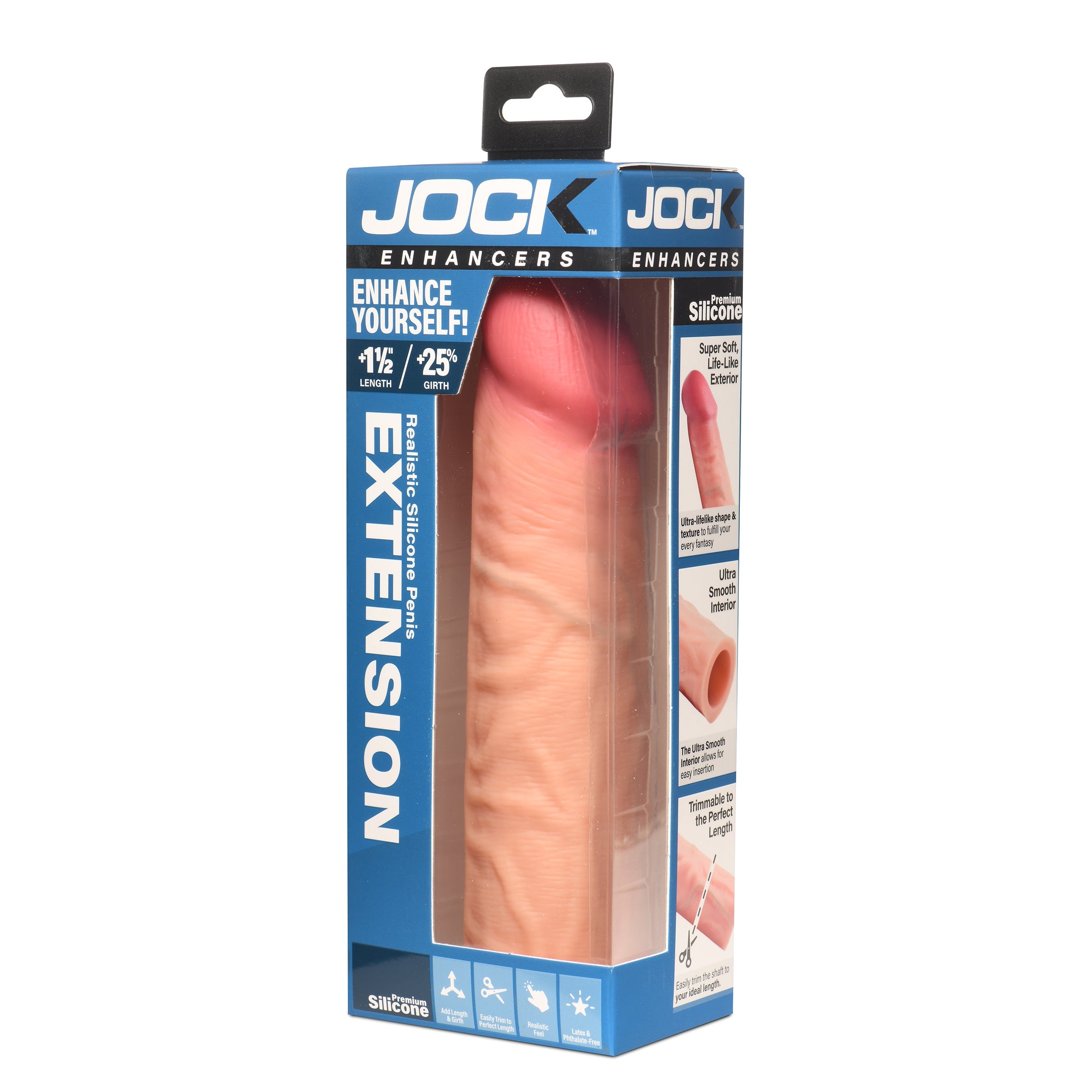 Enhancers 1.5" Silicone Penis Extension Sleeve - Light