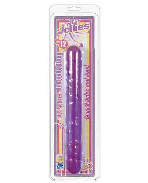 Crystal Jellies 12" Jr. Double Dong - Purple