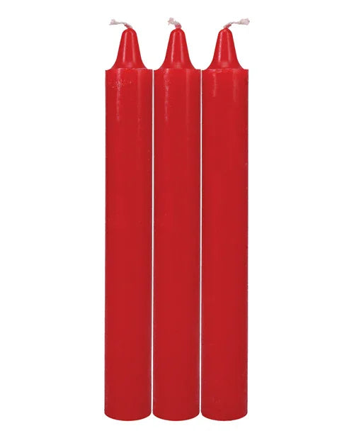 Japanese Drip Candles - Pack of 3 Red