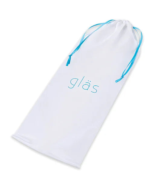 Glas 11; Realistic Double Ended Glass Dildo w/Handle - Blue