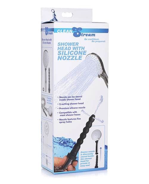 CleanStream Shower Head w/Silicone Enema Nozzle