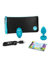 b-Vibe Remote Control Vibrating Jewel Plug (S/M) - Teal
