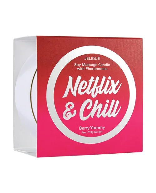 Jelique Massage Candle - 4 oz Netflix &amp; Chill Berry Yummy
