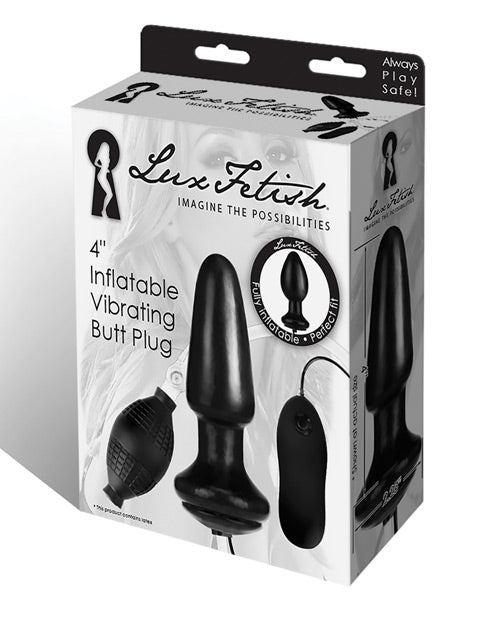Lux Fetish 4 Inch  Inflatable Vibrating Butt Plug