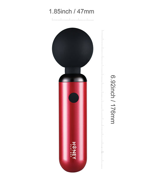 Pomi Wand Clit Tease Vibrating Wand - Deep Rose