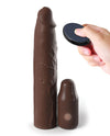 Fantasy X-tensions Elite Sleeve Vibrating 3 Inch Plug w/Remote - Brown