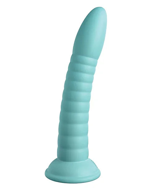 Dillio Platinum 7; Wild Thing Silicone Dildo - Teal