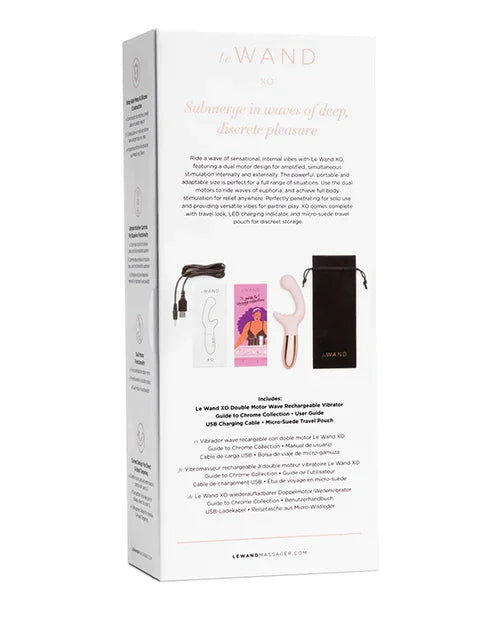 Le Wand XO Double Motor Wave Rechargeable Vibrator - Rose Gold