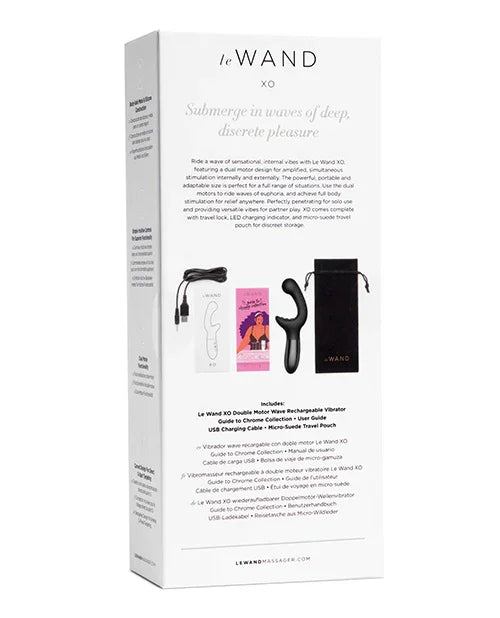 Le Wand XO Double Motor Wave Rechargeable Vibrator - Black