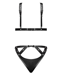 Lust Contessa Cupless Strappy Brazilian Teddy Black S/M