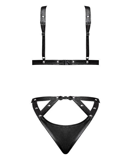 Lust Contessa Cupless Strappy Brazilian Teddy Black L/XL