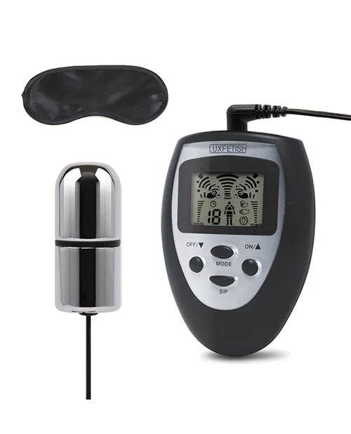 Lux Fetish Electro Sex Shock Bullet w/Remote and Blindfold