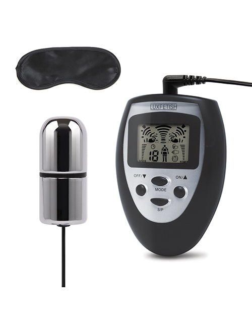 Lux Fetish Electro Sex Shock Bullet w/Remote and Blindfold