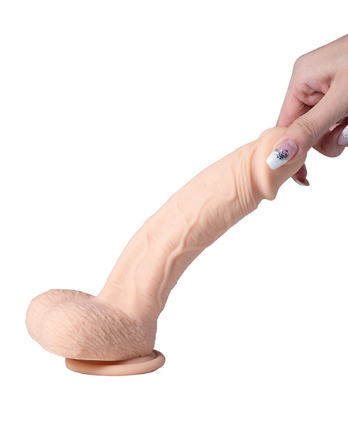 Paxton App Controlled Realistic 7.5; Thrusting Dildo Vibrator - Ivory